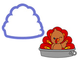 Turkey Waving in Roasting Pan Cookie Cutter