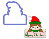 Girl Elf Plaque Cookie Cutter