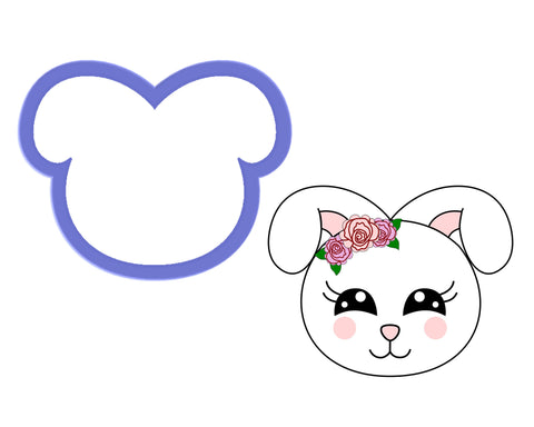 Rabbit Face #2 Cookie Cutter