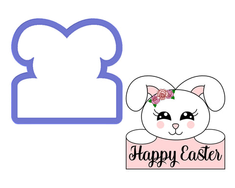 Bunny with Plaque Cookie Cutter