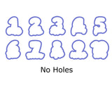 Chubby Numbers 1-10 with Script Outline Cookie Cutter Set