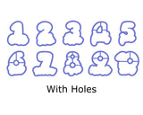 Chubby Numbers 1-10 with Script Outline Cookie Cutter Set