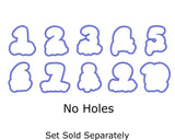 Chubby Number 1 with Script Outline Cookie Cutter