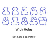 Chubby Number 1 with Script Outline Cookie Cutter