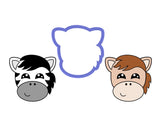 Horse Face #2- Zebra Face #2 Cookie Cutter