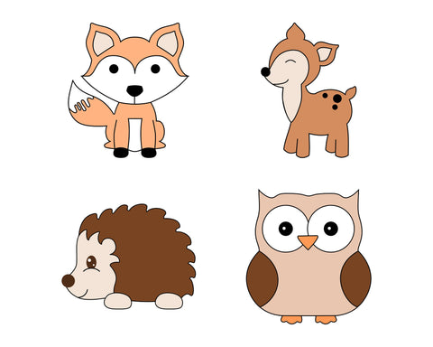 Woodland Creatures 4-Piece Cookie Cutter Set