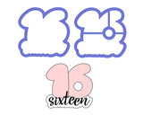 Chubby Number 16 with Script Outline Cookie Cutter