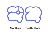 Chubby Number 20 with Script Outline Cookie Cutter