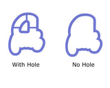 Chubby Number 4 with Script Outline Cookie Cutter