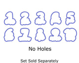 Chubby Number 4 with Script Outline Cookie Cutter