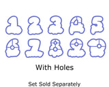 Chubby Number 4 with Script Outline Cookie Cutter