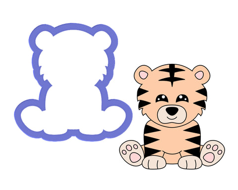 Tiger Sitting Cookie Cutter