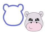 Hippo Face #2 Cookie Cutter