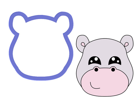 Hippo Face #2 Cookie Cutter