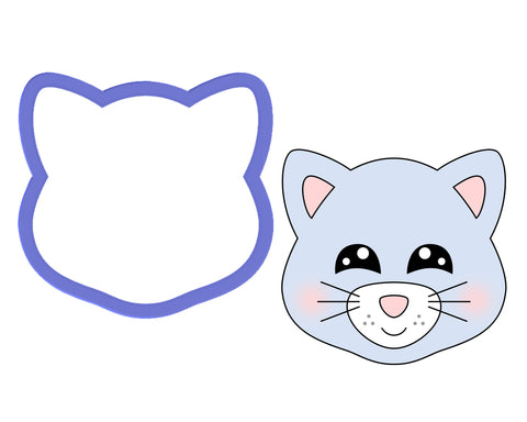 Cat Face #2 Cookie Cutter