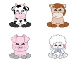 Farm Animals Sitting Cookie Cutter Set