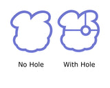 Chubby Number 16 with Cloud Cookie Cutter