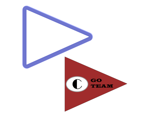 Isosceles Triangle - College Flag - Cookie Cutter