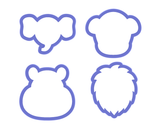 Jungle Safari Animal Faces Cookie Cutter Set