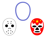 Lucha Libre Wrestling Mask  - Hockey Mask Cookie Cutter