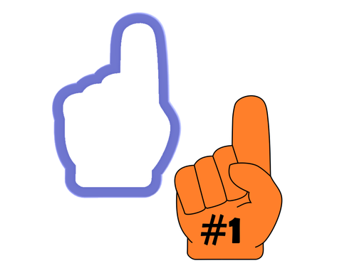 Number One Finger Cookie Cutter