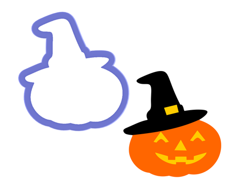 Pumpkin w/ Hat Cookie Cutter