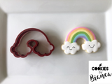 Rainbow with Clouds Cookie Cutter
