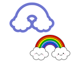 Rainbow with Clouds Cookie Cutter