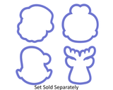 Mrs Claus Face - Woman with Bun Cookie Cutter