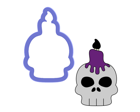 Skull with Candle Cookie Cutter