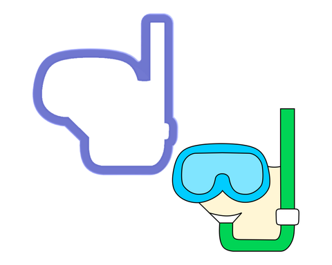 Snorkel with Mask Cookie Cutter