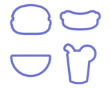 Summer BBQ Food Cookie Cutter Set