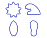 Summer Beach Cookie Cutter Set