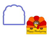Turkey Holding a Sign Cookie Cutter