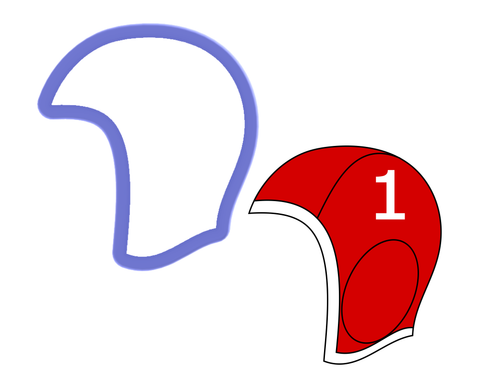 Water Polo Cap Cookie Cutter
