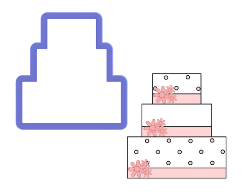 Wedding Cake - Luggage - Sand Castle Cookie Cutter