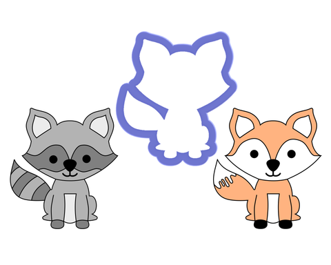 Woodland Fox - Raccoon Cookie Cutter