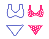 Bikini - Bra/Panties - Cookie Cutter Set