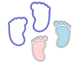 Baby Right Foot, Left Foot, or Both Feet Cookie Cutters