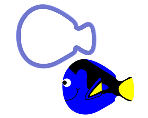 Blue Tang Cookie Cutter