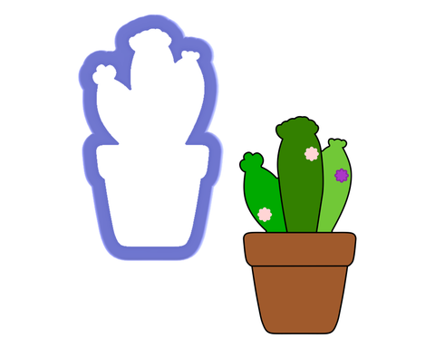Cactus in Pot #3 Cookie Cutter