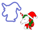 Christmas Unicorn Cookie Cutter
