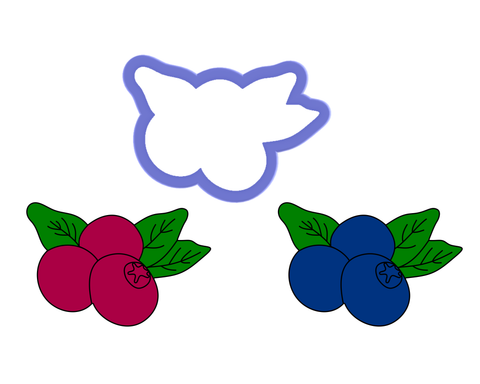 Cranberries - Blueberries - Holly Berry - Cookie Cutter
