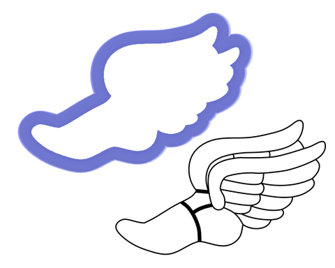 Foot With Wings Cookie Cutter