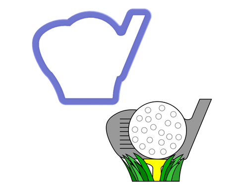Golf Club and Ball Cookie Cutter