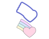 Heart with Rainbow Cookie Cutter