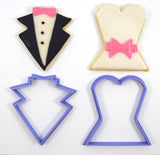 Tux and Dress Bust Cookie Cutter Set