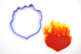 Heart on Fire Cookie Cutter