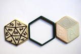 Hexagon - Cube - ABC Block - Single Die - D20 Dice - Cookie Cutter