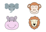 Jungle Safari Animal Faces Cookie Cutter Set